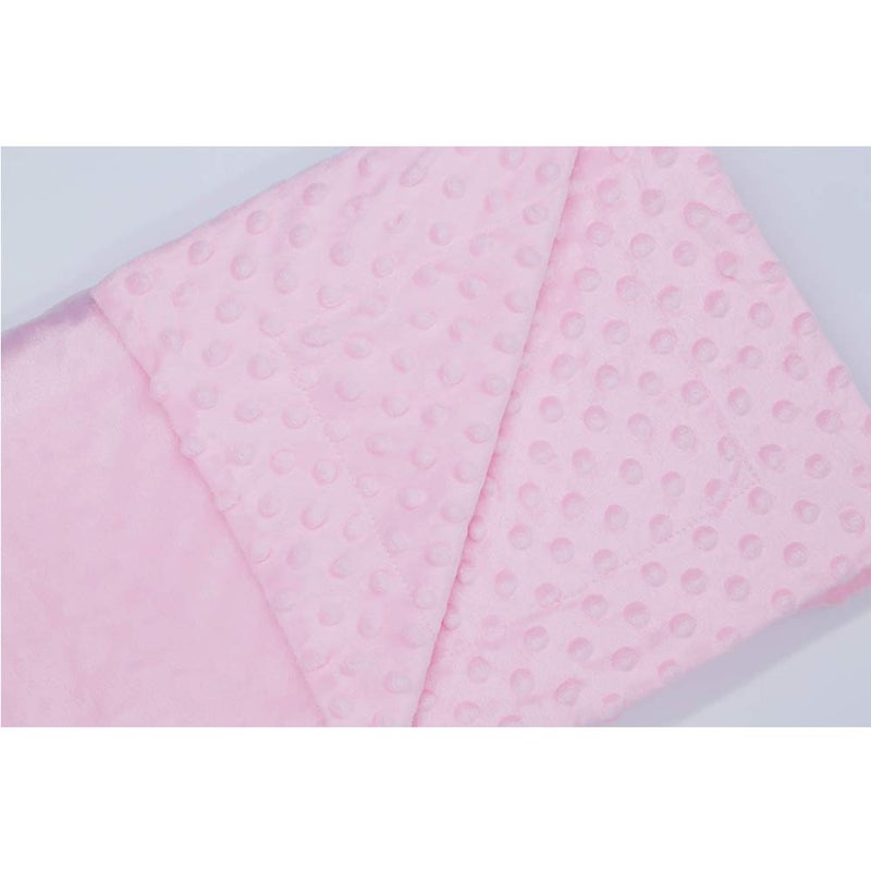 Annlaite Unisex Children's Baby Quilt Soft Baby Blanket Minky Dot- Sherpa Fleece Baby Blanket 30 by 40 Inch Pink - Image 3